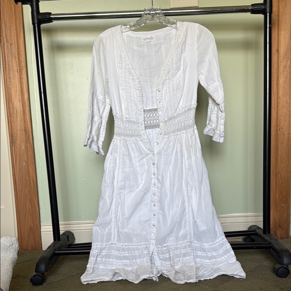 Anthropologie White Women's Dress